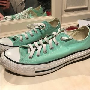 Mint green converse